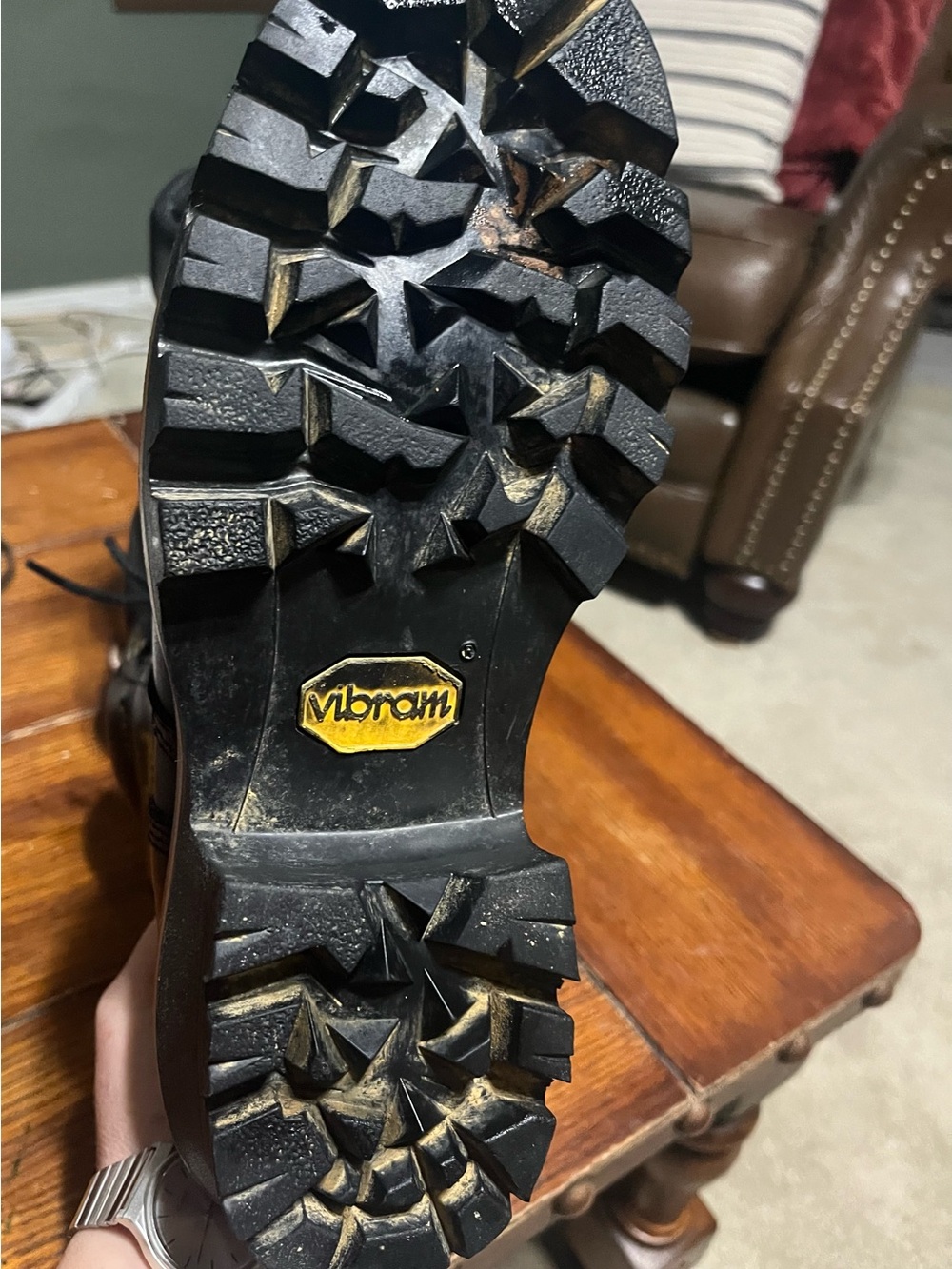 SHIPS FREE! Men’s Chippewa Waterproof Black Leather Lace-Up Work Boots Size 8 - Picture 8 of 12